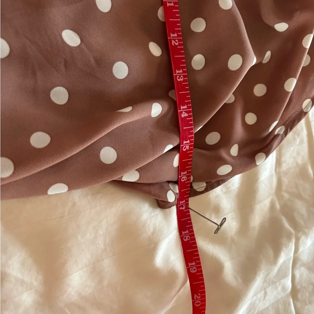 Torrid Pink Polka Dot high low Blouse - Picture 9 of 9